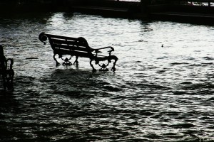 bench in flood